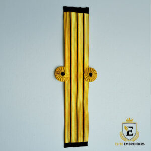 Premium 4-Stripe Vertical Epaulette Slides with Double Aviation Curl