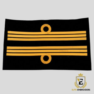 Dual 2-Stripe Naval Officer Shoulder Board Insignia (Twin Curls)