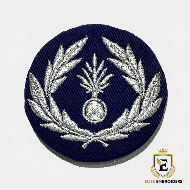 Bullion Officer Cap Badge - Silver Wreath & National Emblem