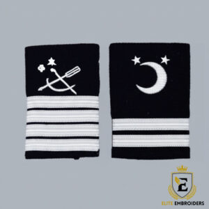 Auxiliary/Civil Service Rank Slides (3 Stripes) with Crescent & Star/Oars Emblems