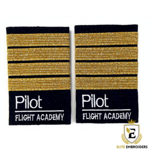 Pilot Flight Academy Rank Slides (4 Gold Stripes)